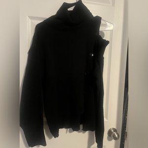 ❤️ One Shoulder Peek A Boo Turtleneck